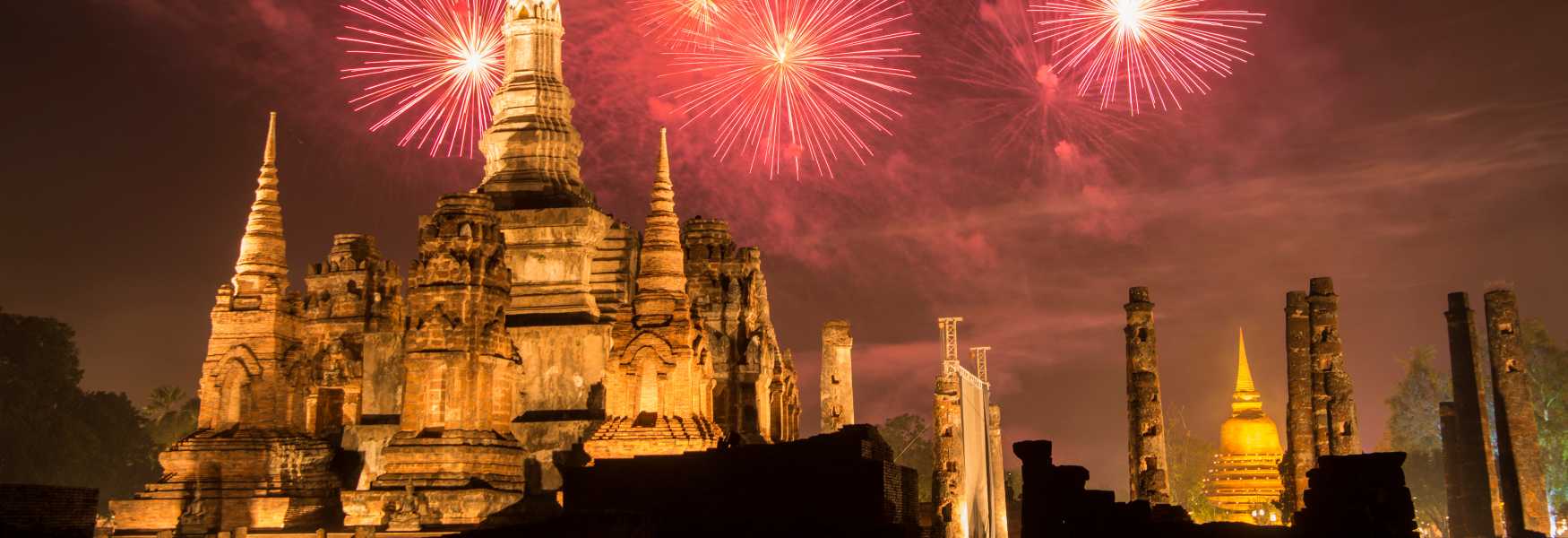 태국 수코타이에서 열린 러이끄라통 축제