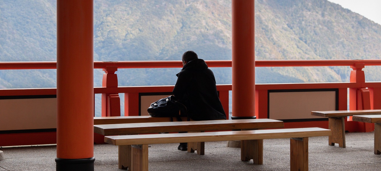 구마노 성지 중 하나인 구마노 나치타이샤의 전경